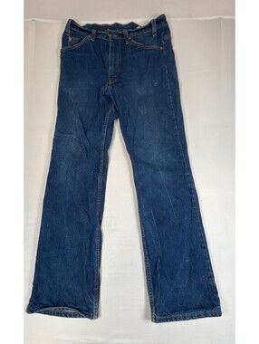 Vintage Levi's 517 Men W34 L32 Blue Denim Orange Tab Boot Cut Made in USA Jeans